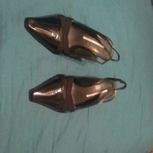 Black Donald J. Pliner slingbacks